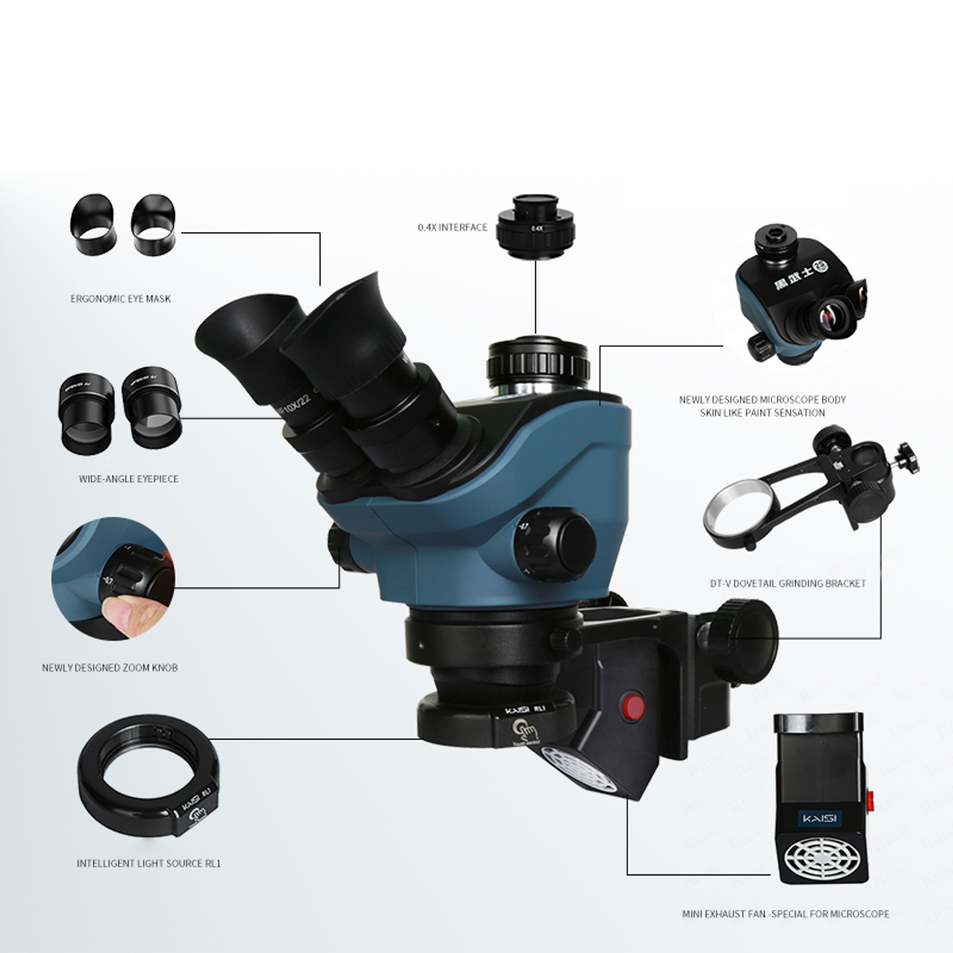 Microscope Stereo Trinocular Darth Vader 2S (Body Only/Tanpa Stand)